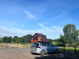 Camping location on hard standing