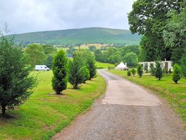 Right at the foit of the black mountains