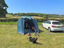 Our tent set up