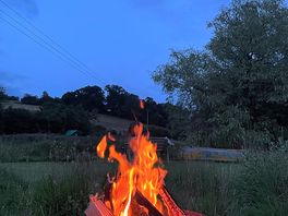 Nice fire at dusk
