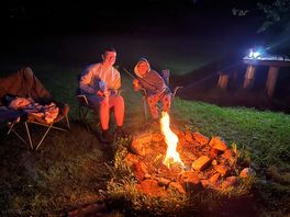 Campfire by the river