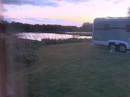 Fishing lake at the back of the van