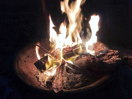 Lovely evening sat by the fire