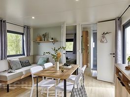 Living room and dining area