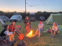 First evening camp fire
