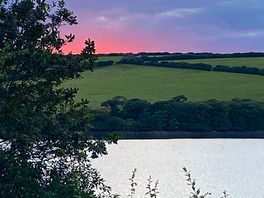 Sunset over fields