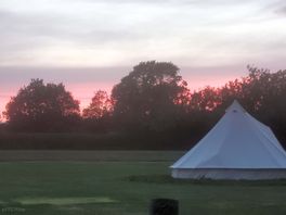 Sunset over resident teepee