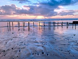 Beach and short walk from the site
