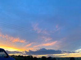 Campsite view sunset