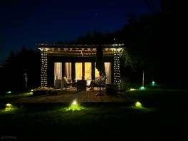 Cabin at night