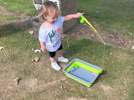 Enjoying a spot of fishing.