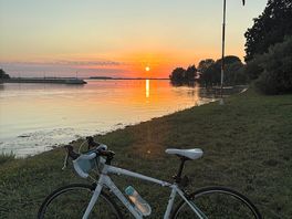 Sunset by the lake.