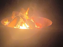 Fire pit with mike and fran and other campers staying at the site!