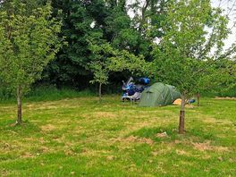 Note i parked on the grass but hard standing parking is the other side of the trees.