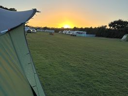 Sunset at tatton farm campsite