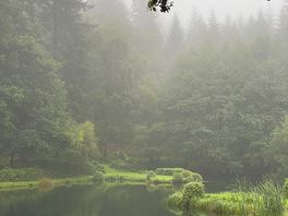 The lakes in the morning mist