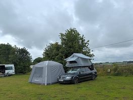 Our setup in the evening