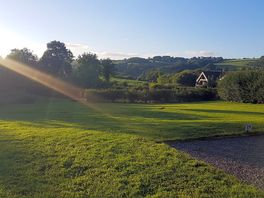 View from our touring pitch. stunnin hills an a clear sky at night for shooting stars!