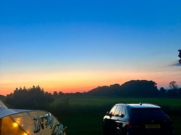 Sunset over the trees