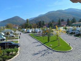 View of campsite from reception