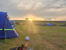 Sunset in the field