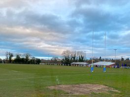 View over the rugby pitch.