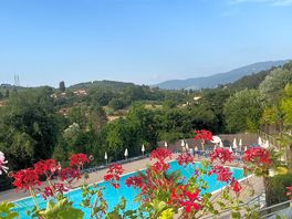 Lovely pool and view of the hills.