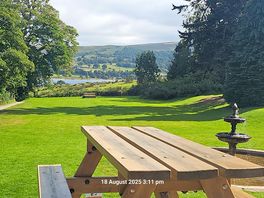 View from the beer garden/playing field