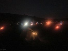 Lovely seeing the fire pits glowing at night