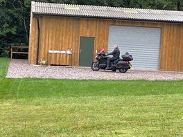 First bikers at the site