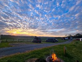 Another gorgeous sunset in front of our fire pit