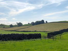 View from part of the site, surrounded by fields.