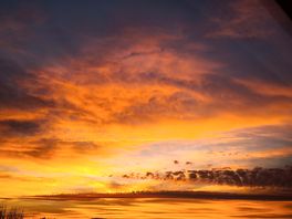 Beautiful sunset xmas eve