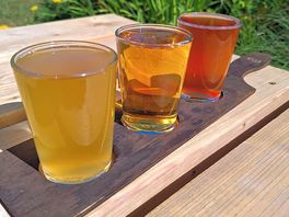 Flights of their home made ciders