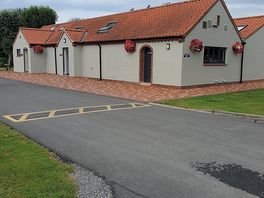 Shower/toilet block with family bathroom washing up room with microwave and laundry room