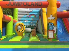 Bouncy castle in the kids park on site
