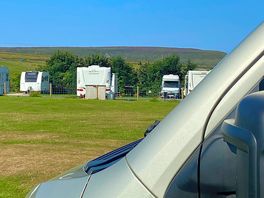 View of hill from campsite