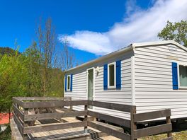 Static caravan exterior