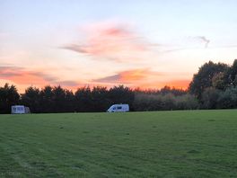 Lovely sunset viewed from our caravan