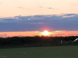 Beautiful sunset over the campsite