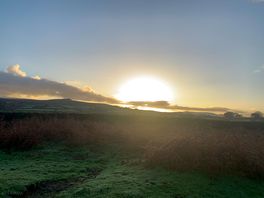Sunrise from 10 minute walk away from the site