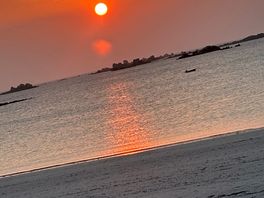 Het strand dat net naast de camping ligt.