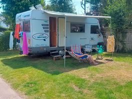 This is our camper on the pitch.