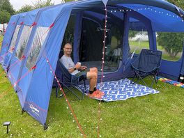 Chilling by the tent enjoying the peace