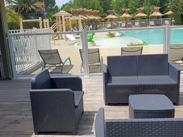 Seating near pool