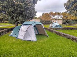 Exterior of a ready tent