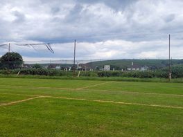 The view from our pitch of the cricket club