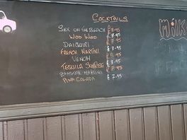 Cocktail menu