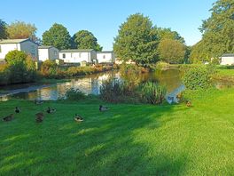 Lake onsite near the static caravans