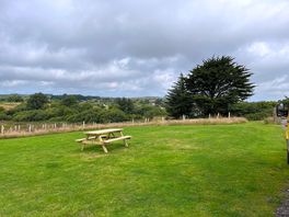 View towards entrance to the pitch. picnic bench just for use of the pitch